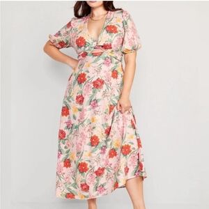 Old Navy twist wrap linen dress